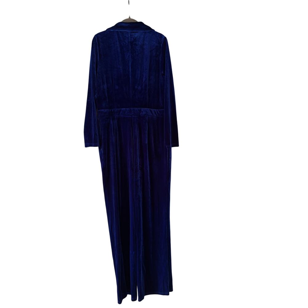 Fashion Nova Royal Blue Velvet Jumpsuit XL - Picture 14 of 14